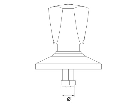 CABEZAL UNIVERSAL EMPOTRAR 21/150 POMO TRIANGULAR
