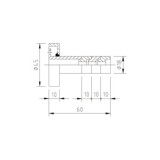 SOPORTE BARRA EXTERIOR 25MM 98517 STANDARD HIDRÁULICA