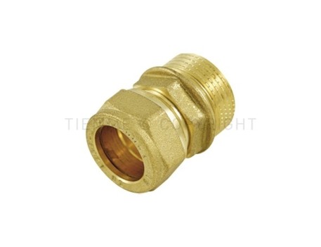 RACOR RECTO COBRE ANILLO COMPRESIÓN MACHO