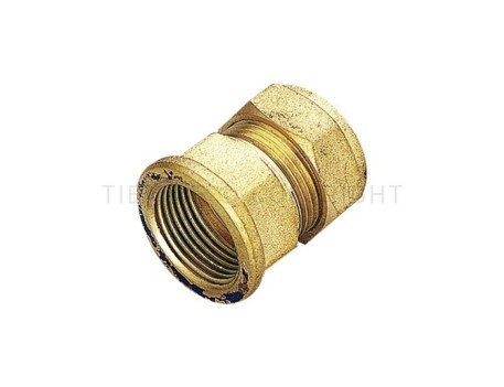 RACOR RECTO COBRE ANILLO COMPRESIÓN HEMBRA