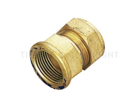 RACOR RECTO HEMBRA CON ANILLO CU 22X3/4 TIEMME