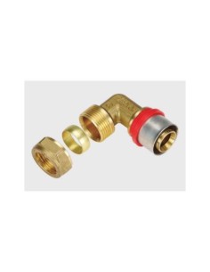 RACOR CODO DOBLE MULTICAPA Ø16-15 TIEMME