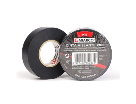 CINTA PVC M15 T/TIE 19MMX20M 0.15MM MIARCO