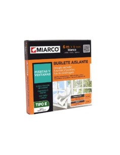 BURLETE CAUCHO TIPO E BLANCO 9MMX6M MIARCO