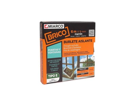 BURLETE CAUCHO TIPO E MARRON 9MMX6M MIARCO