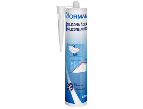 KORMAN SILICONA ACIDA C280ML BLANCO NEUTRA K0022BL
