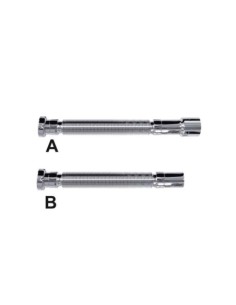 MANGUITO FLEXIBLE CROMADO JUNTA PLANA 1 1/4X32/40