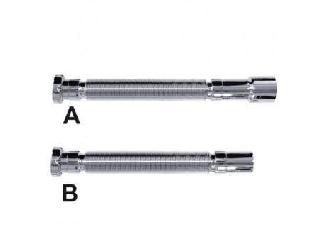 MANGUITO FLEXIBLE CROMADO JUNTA PLANA 1 1/2X40