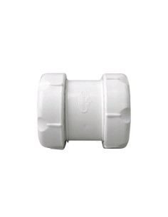 ENLACE PARA TUBOS LISOS PVC 1 1/2 BLANCO A-14