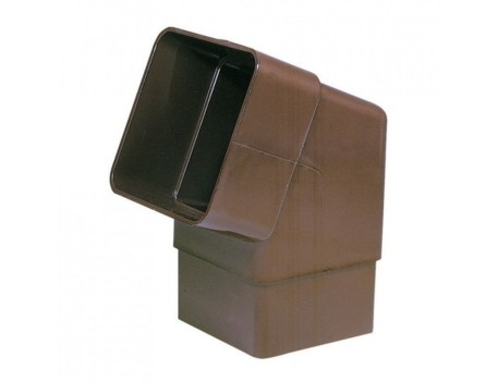 CODO 87º30' BAJANTE CUADRADA OMEGA R393 65MM MARRÓN