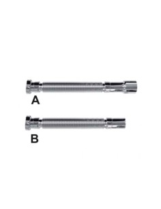 MANGUITO FLEXIBLE CROMADO JUNTA PLANA 1¼X32/40