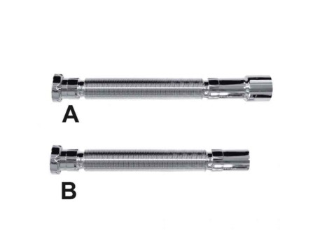 MANGUITO FLEXIBLE CROMADO JUNTA PLANA 1¼X32/40
