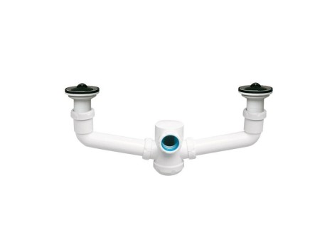 SIFÓN DOBLE FREGADERO S-10 SALIDA 1 1/2