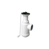SIFÓN BOTELLA REGISTRABLE LAVABO BIDÉ 1 1/2 SALIDA HORIZONTAL