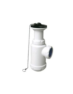 SIFÓN BOTELLA REGISTRABLE LAVABO BIDÉ 1 1/4 SALIDA HORIZONTAL