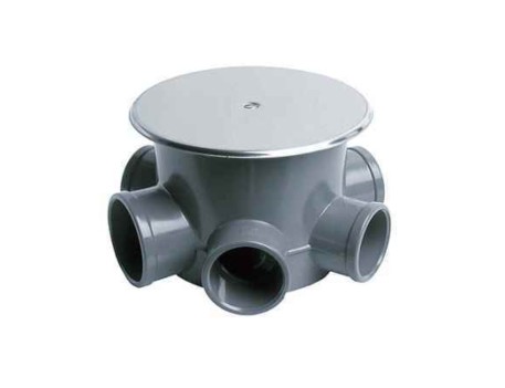 BOTE SIFÓNICO S-153 PVC 110X40X50 CON TAPA INOX