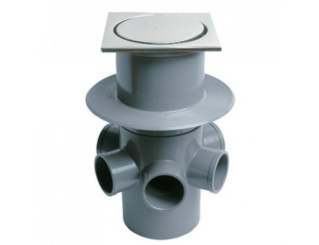 BOTE SIFÓNICO SUMIDERO AÉREO S-189 110X50 INOX