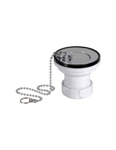 VÁLVULA DESAGÜE CON TAPÓN CROMADO 1 1/2 INOX