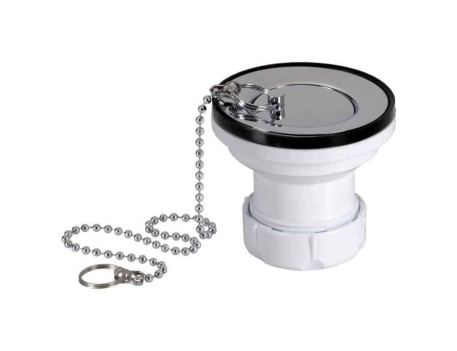 VÁLVULA DESAGÜE CON TAPÓN CROMADO 1 1/2 INOX