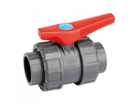 VÁLVULA ESFERA PVC HEMBRA PARA ENCOLAR 50MM