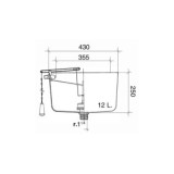 CISTERNA TANQUE ALTO 12L MODELO S-47 1 1/4