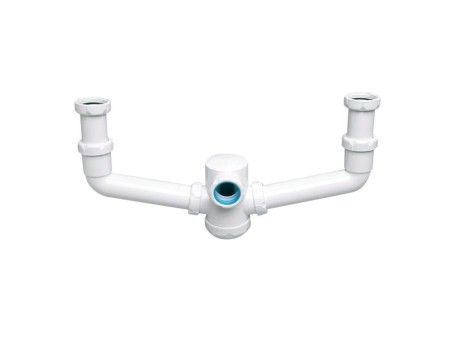 SIFÓN DOBLE FREGADERO EXTENSIBLE 1 1/2