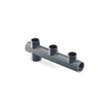 COLECTOR 3 VÍAS LATERAL PVC 50MM GRIS HIDROTEN
