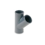 TE 45º PVC ENCOLAR 25MM GRIS PARA PRESIÓN