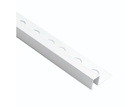 LISTELO ALUMINIO BLANCO CUADRADO 10X10MM 2.6M