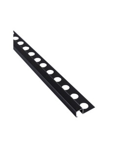 LISTELO ALUMINIO CUADRADO NEGRO 10X12X2600MM