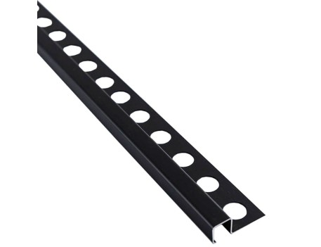 LISTELO ALUMINIO CUADRADO NEGRO 10X12X2600MM