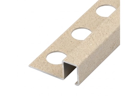 LISTELO ALUMINIO ARENA MARFIL 12X10X2600MM