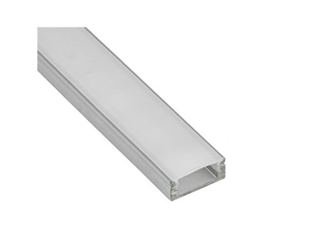 LISTELO ALUMINIO LED 08X17X2500MM CON HERRAJES