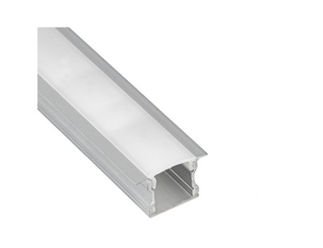 LISTELO ALUMINIO LED 15X24X2500MM CON HERRAJES