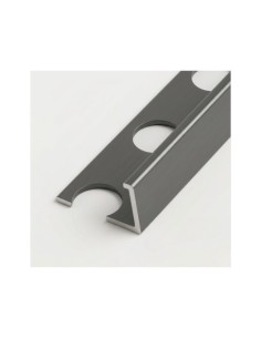 PERFIL L ALUMINIO ARENA GRIS PERLA 12X25X2600MM