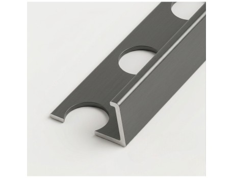 PERFIL L ALUMINIO ARENA GRIS PERLA 12X25X2600MM