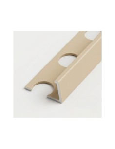 PERFIL L ALUMINIO ARENA MARFIL 12X25X2600MM