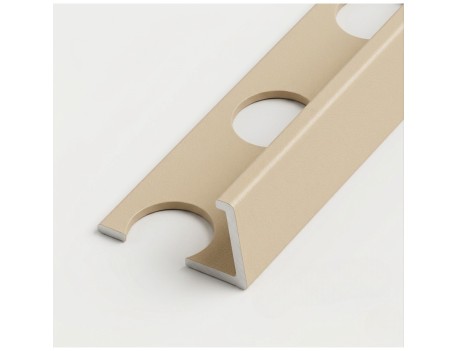 PERFIL L ALUMINIO ARENA MARFIL 12X25X2600MM