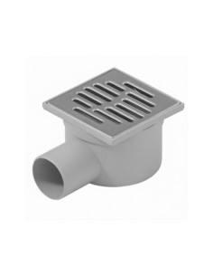 SUMIDERO SIFONADO LATERAL INOX 105X105MM CON REJILLA