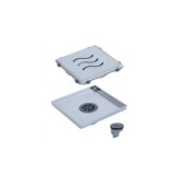 SUMIDERO SIFONADO INOX ONDA 150X150X54MM