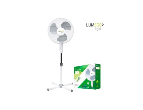 VENTILADOR DE PIE REGULABLE 40CM 45W BLANCO