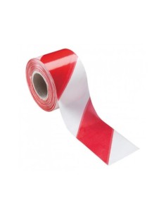 ROLLO BANDA SEÑALIZACIÓN BLANCA-ROJA 8CM 200M
