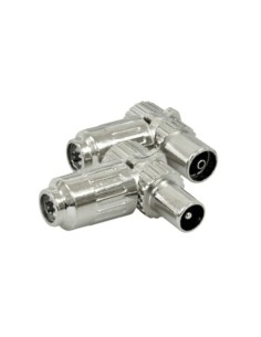 CONECTOR ACODADO TV HEMBRA COBRE