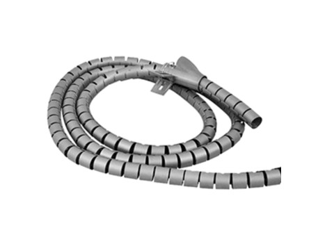 ORGANIZADOR CABLES CON CLIP 20MM GRIS 2.5M