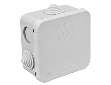 CAJA ESTANCA SUPERFICIE 100X100X50 7 ENTRADAS GRIS