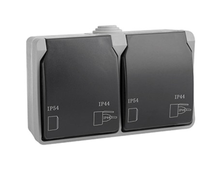 BASE SCHUKO DOBLE 16A SUPERFICIE