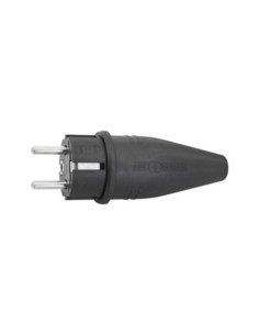 CLAVIJA GOMA INDUSTRIAL NEGRA 16A 240V HEPOLUZ 01411