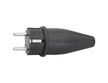 CLAVIJA GOMA INDUSTRIAL NEGRA 16A 240V HEPOLUZ 01411