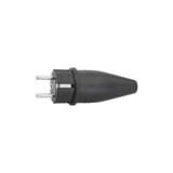 CLAVIJA GOMA INDUSTRIAL NEGRA 16A 240V HEPOLUZ 01411