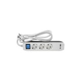 BASE 3 TOMAS 3G1 5MM2 1.5M CON INTERRUPTOR 2USB
